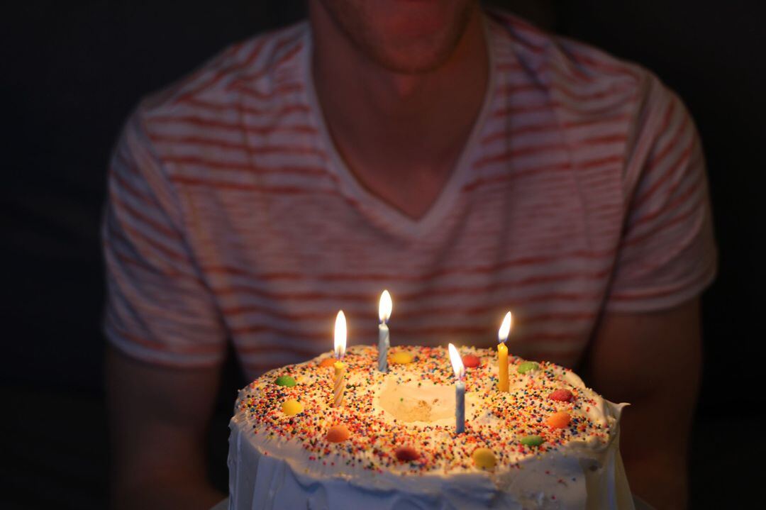 Birthday candles and treats